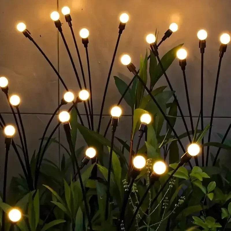 Solar Firefly Garden Lights | LED Outdoor Waterproof Pathway Lighting – Warm White - CartRare