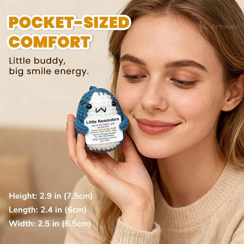 Positive Crochet Plush with Inspirational Message Gift