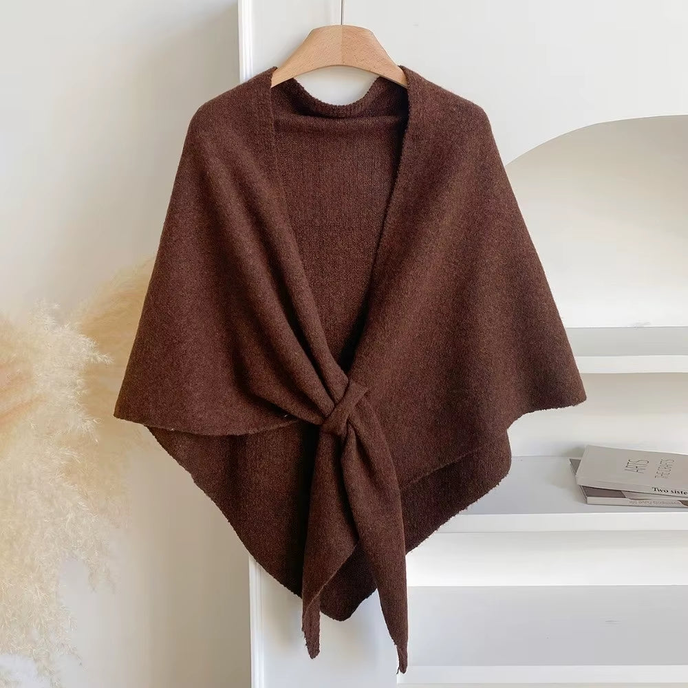 Women’s Elegant Solid Color Triangle Scarf and Casual Shawl