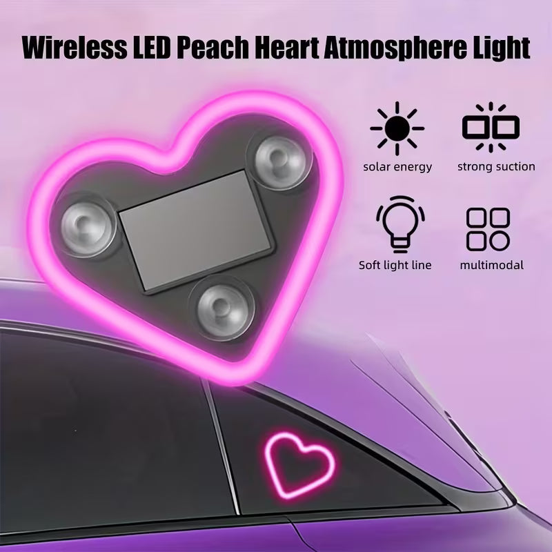 LED Car Heart Display – Romantic Pixel LED Heart Light for Car Rear Window