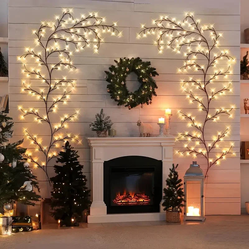 USB Powered 72LED/96LED Tree Branch Lamp – Willow Vine Lights for DIY Home & Festive Decoration - CartRare