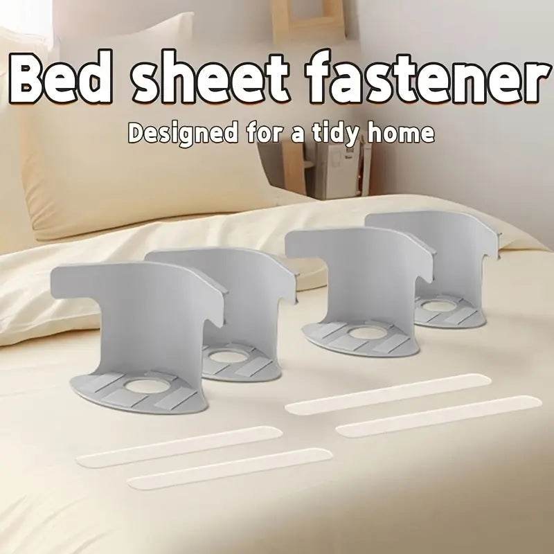4pcs Invisible Non-Slip Bed Sheet Grippers – Secure Fasteners for Sheet Corners - CartRare