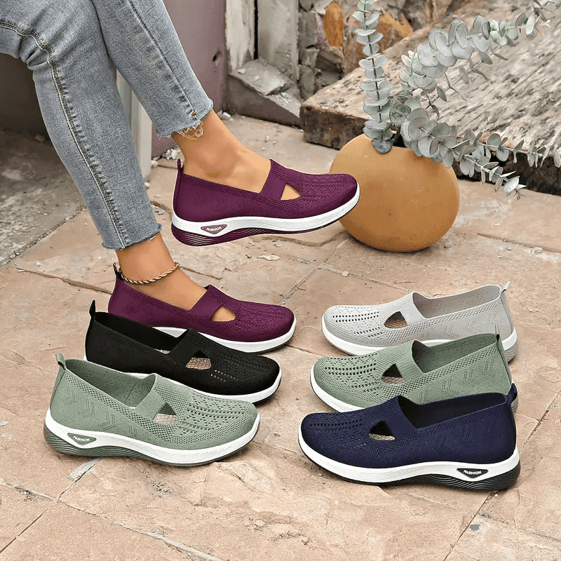 Lightweight Women’s Casual Sneakers – Breathable Flat Shoes for Everyday Comfort - CartRare