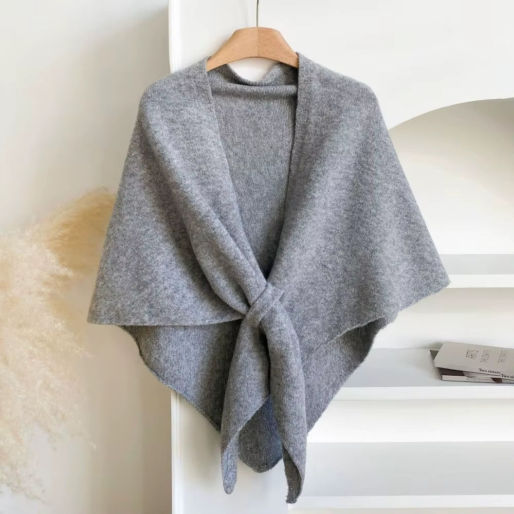 Women’s Elegant Solid Color Triangle Scarf and Casual Shawl