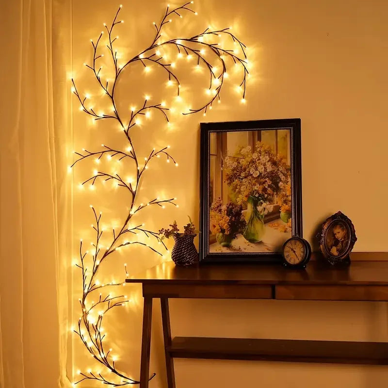 USB Powered 72LED/96LED Tree Branch Lamp – Willow Vine Lights for DIY Home & Festive Decoration - CartRare