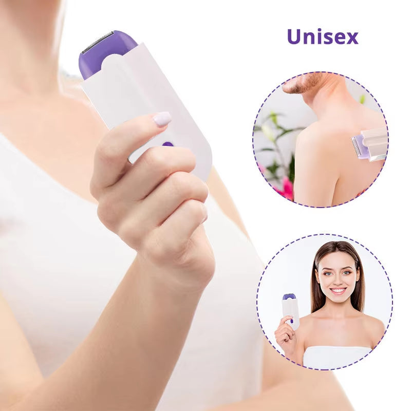 Painless Unisex Electric Hair Trimmer for Face, Legs, Bikini, Arms and Full Body Use - CartRare