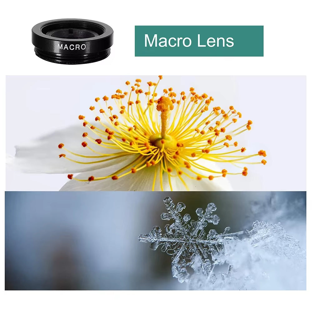 3-in-1 Smartphone Camera Lens Kit with Fisheye and Wide Angle - CartRare