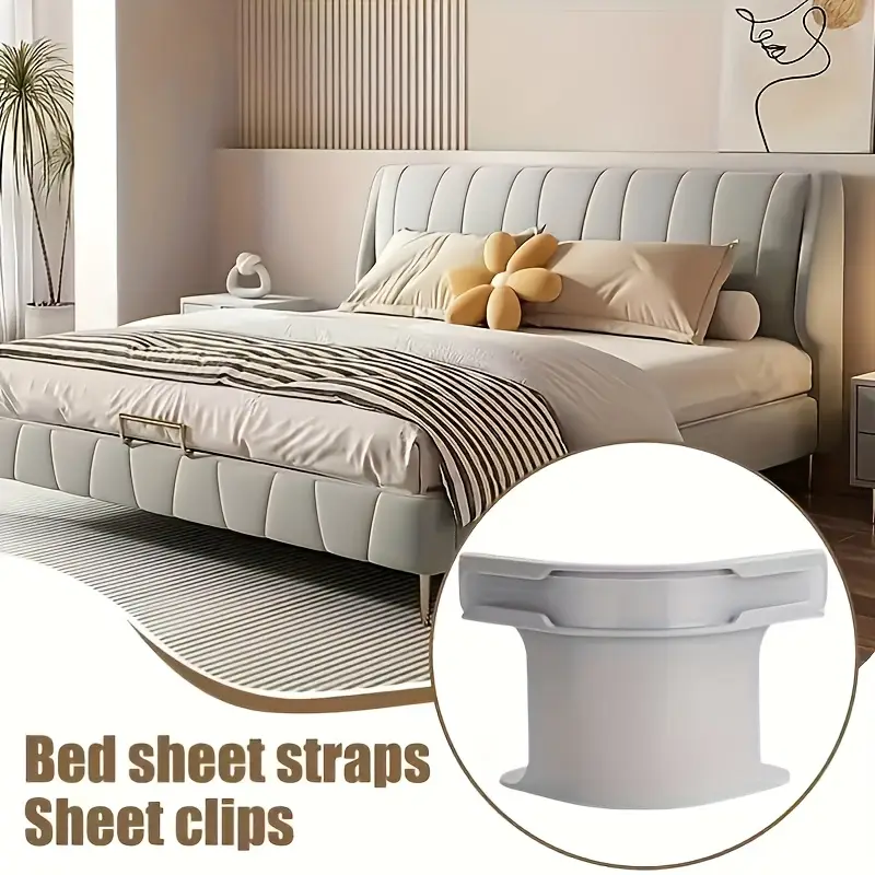 4pcs Bed Sheet Grippers – Non-Slip Mattress Clips & Fasteners - CartRare