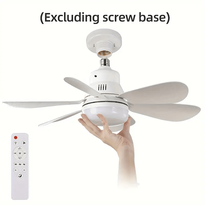 LED 30W Ceiling Fan Light with Remote Control – Dimmable E27 for Living Room, Study & Home Use (85-265V) - CartRare
