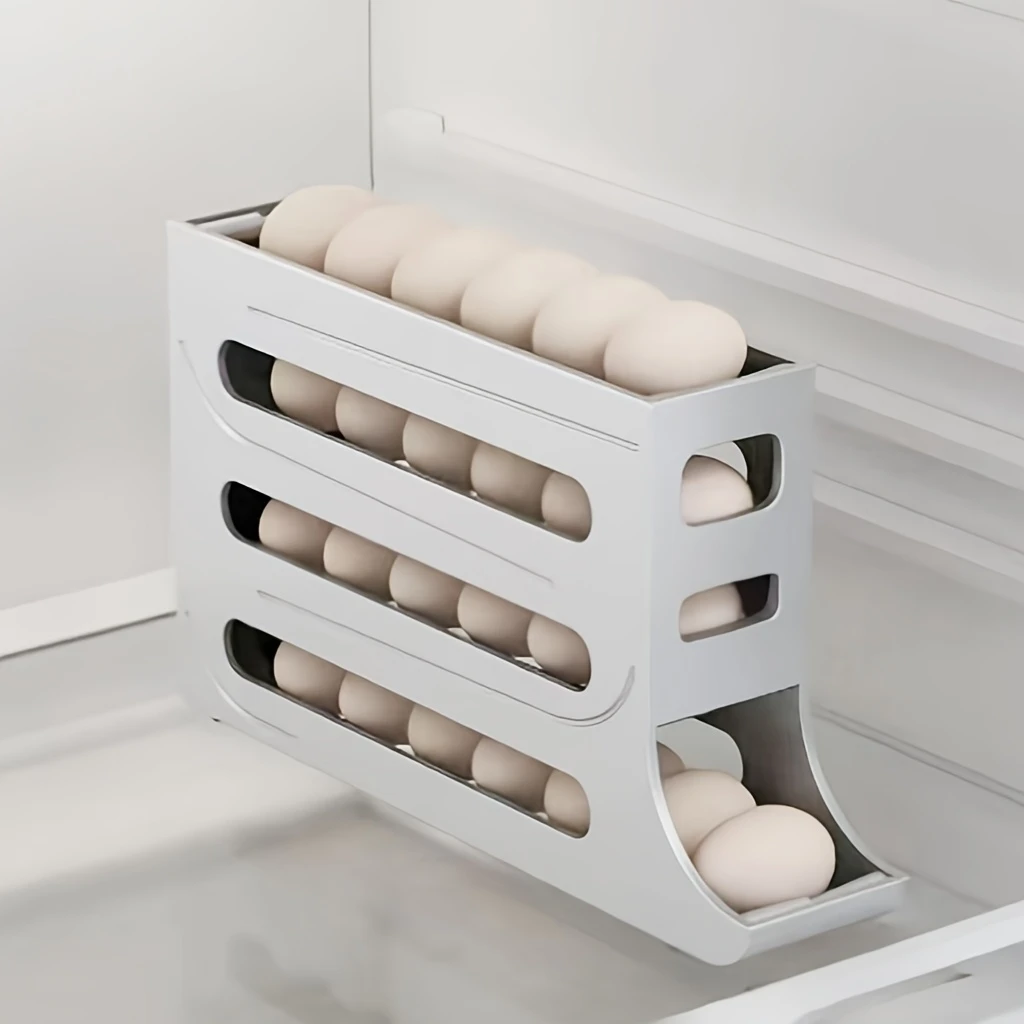 4-Tier Egg Storage Box Organizer for Refrigerator - CartRare