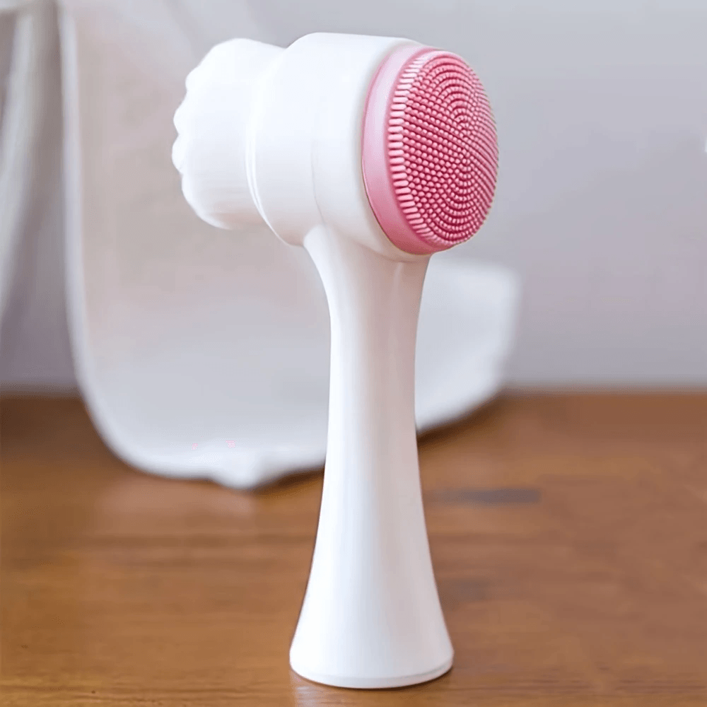 3D Silicone Face Cleansing Brush Dual-Sided Exfoliator - CartRare