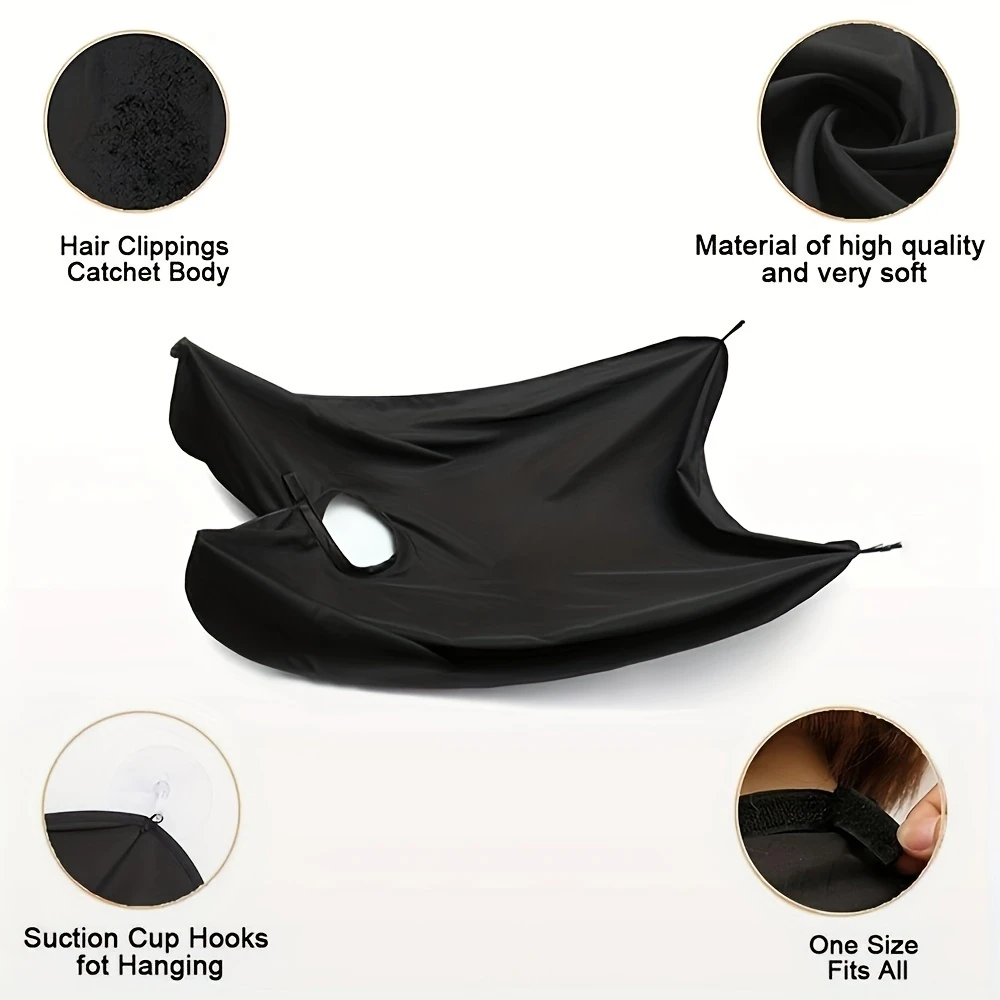 Men's Beard Shaving Apron – Hair Catcher Bib & Shaving Organizer, Easy Bathroom Cleanup, Grooming Gift for Him - CartRare