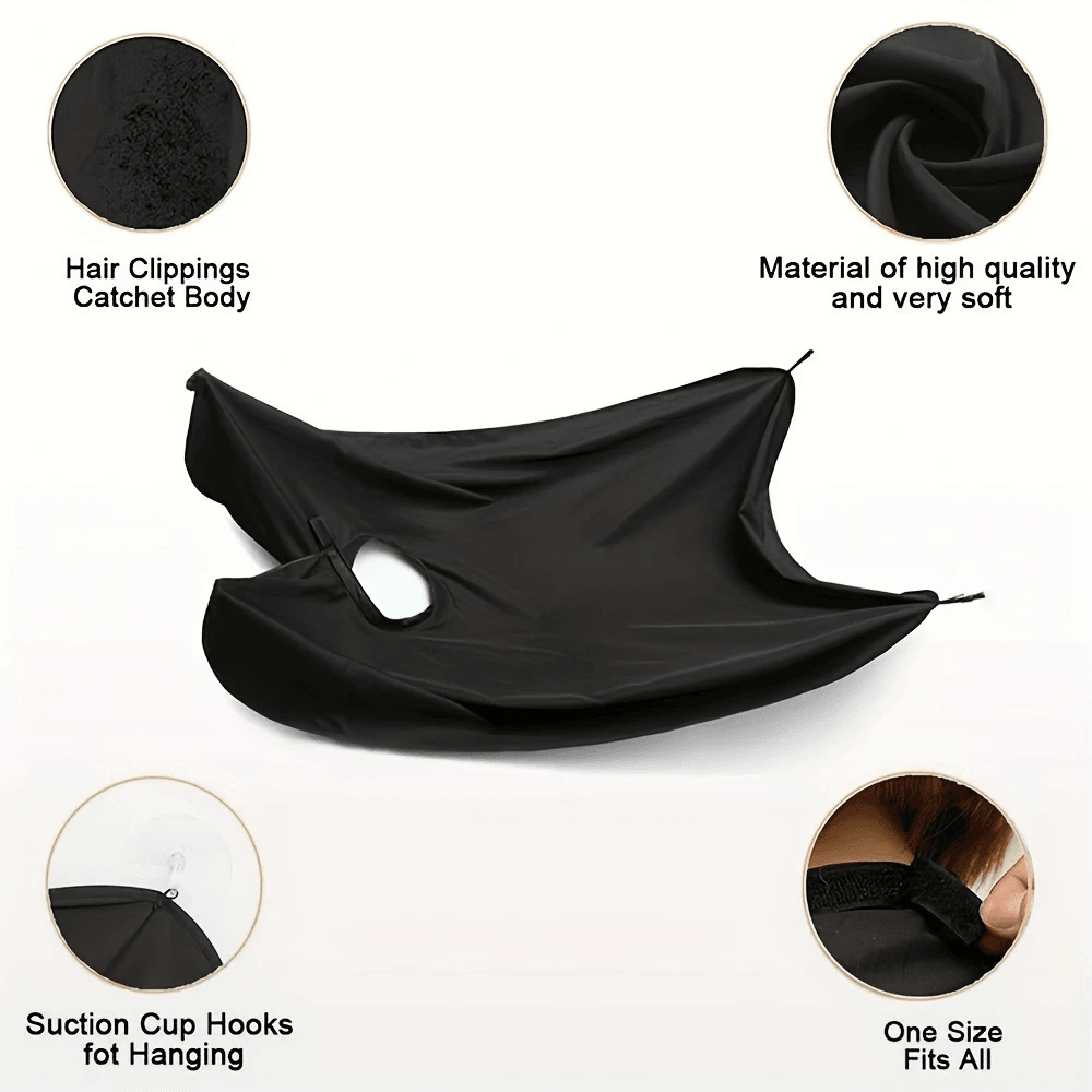 Men's Beard Shaving Apron – Hair Catcher Bib & Shaving Organizer, Easy Bathroom Cleanup, Grooming Gift for Him - CartRare