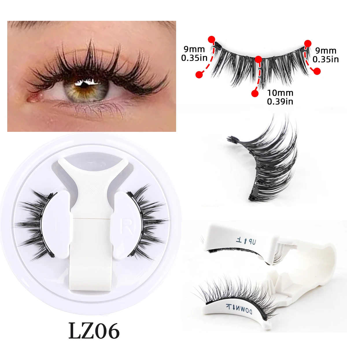 Reusable Magnetic Eyelashes Set Mink Lashes with Tweezers - CartRare