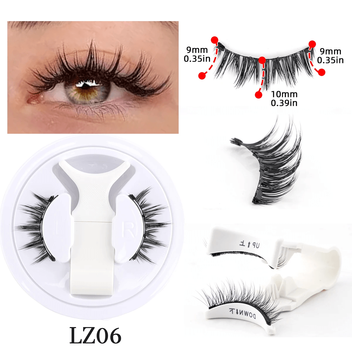 Reusable Magnetic Eyelashes Set Mink Lashes with Tweezers - CartRare