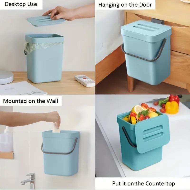 Space Saving Trash Can with Silent Lid - CartRare