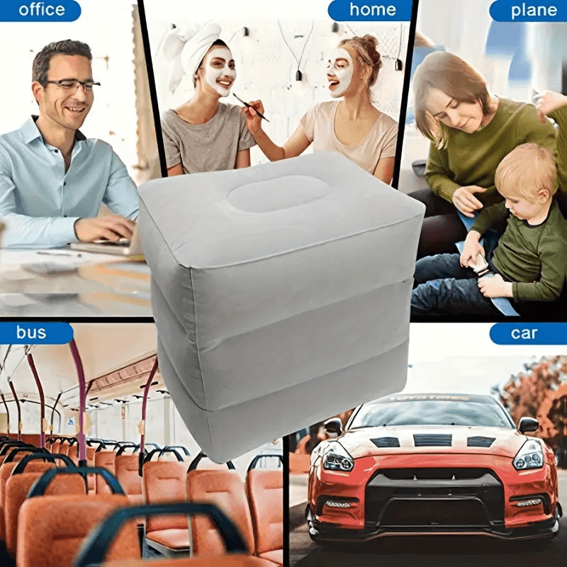 Airplane Footrest Pillow – Travel Comfort for Flights, Cars & Buses - CartRare