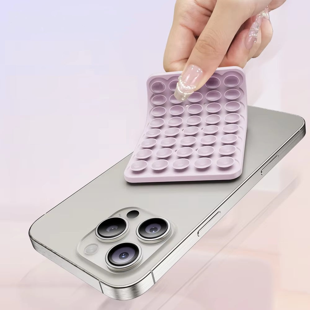 2pcs Double-Sided Silicone Phone Wall Mount with Suction Grip - CartRare