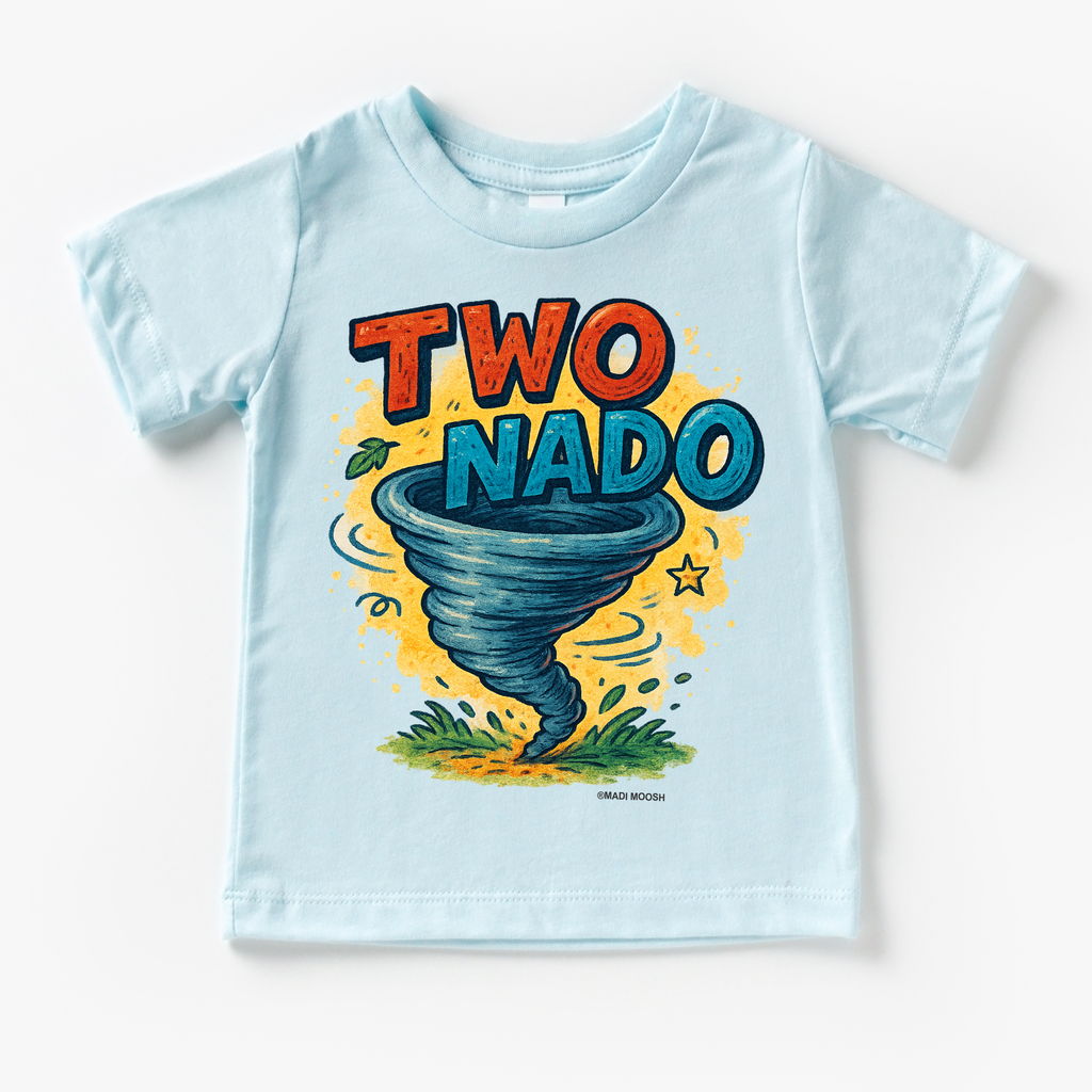 Two Nado Tornado Birthday Shirt - 2nd Birthday Tee