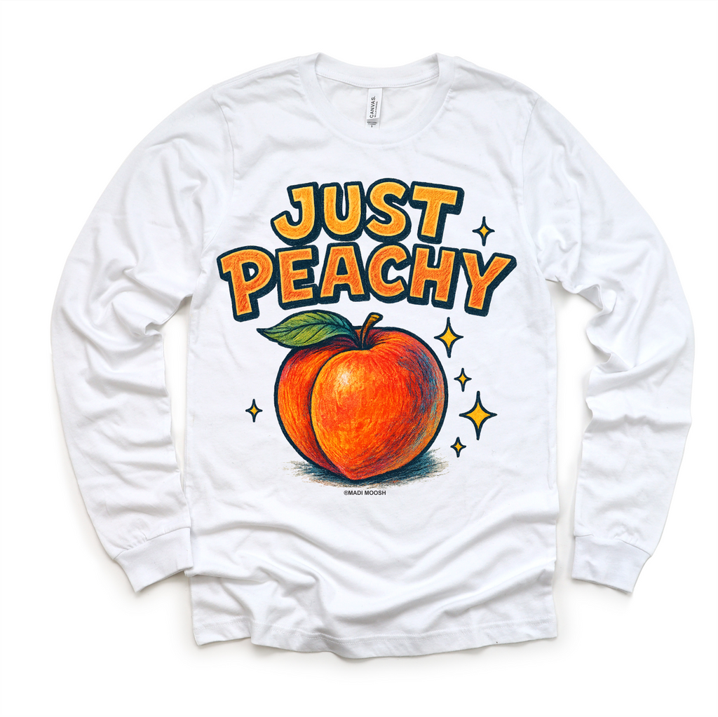 Just Peachy Fruit Shirt - Food Pun Tee