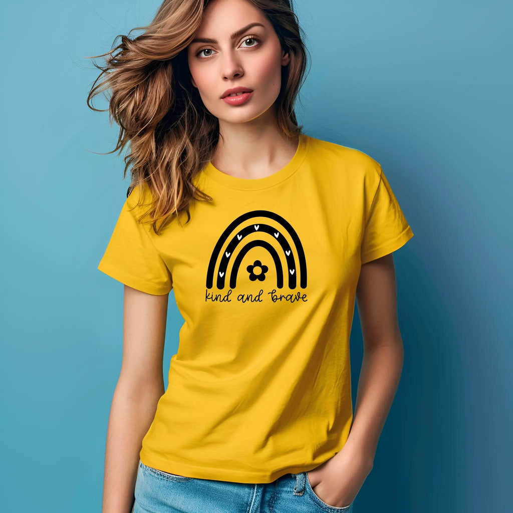 Kind and Brave T-Shirt – Empowering Everyday Style - CartRare