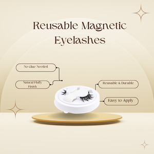 Reusable Magnetic Eyelashes Set Mink Lashes with Tweezers - CartRare