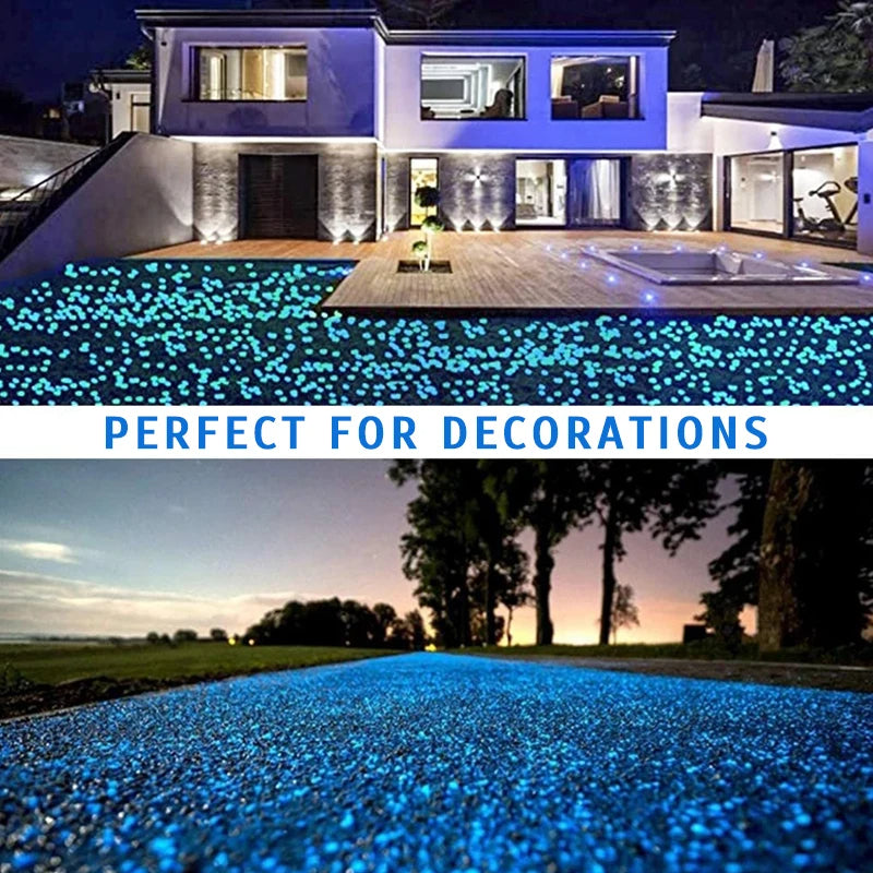 Glow in the Dark Pebbles – Luminous Stones for Garden, Path, Lawn & Aquarium Decor - CartRare