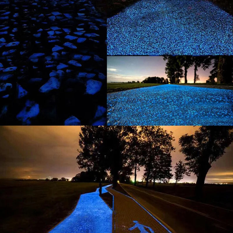 Glow in the Dark Pebbles – Luminous Stones for Garden, Path, Lawn & Aquarium Decor - CartRare