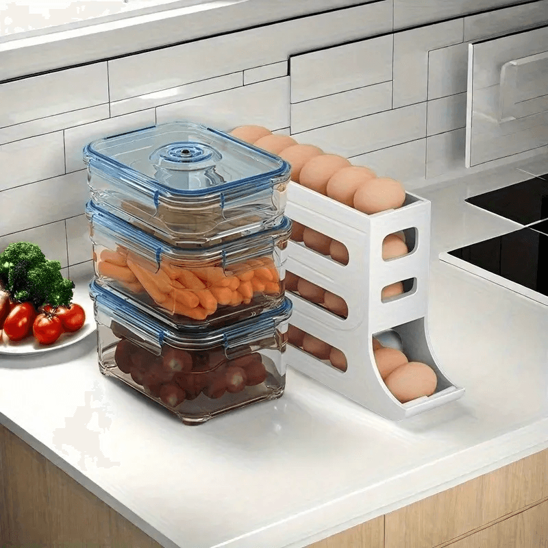 4-Tier Egg Storage Box Organizer for Refrigerator - CartRare