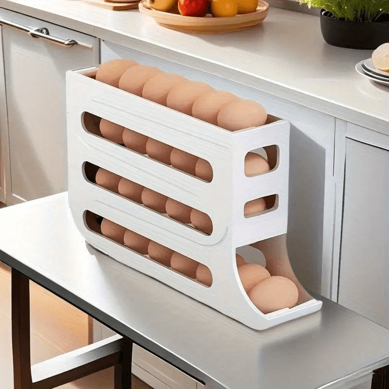 4-Tier Egg Storage Box Organizer for Refrigerator - CartRare