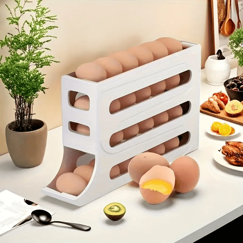 4-Tier Egg Storage Box Organizer for Refrigerator - CartRare