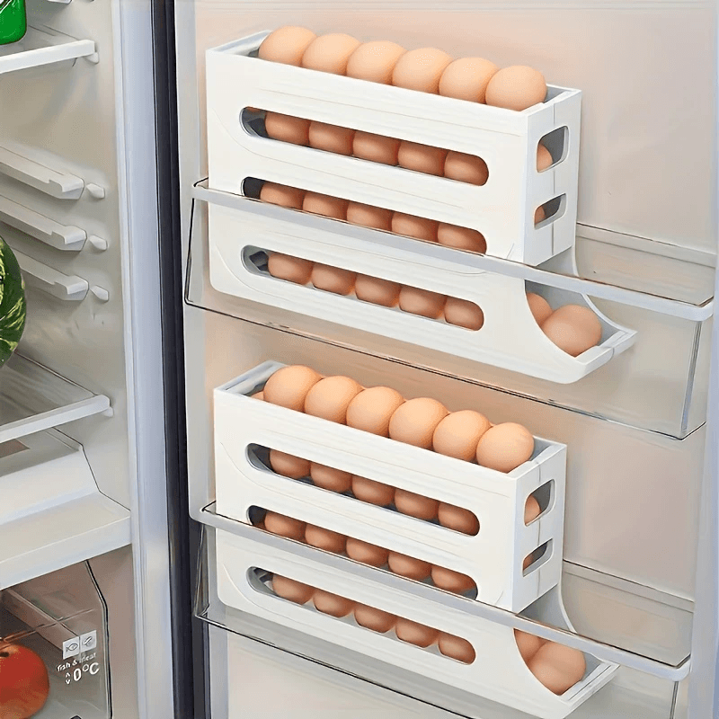4-Tier Egg Storage Box Organizer for Refrigerator - CartRare