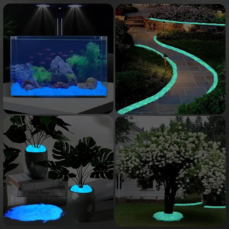 Glow in the Dark Pebbles – Luminous Stones for Garden, Path, Lawn & Aquarium Decor - CartRare