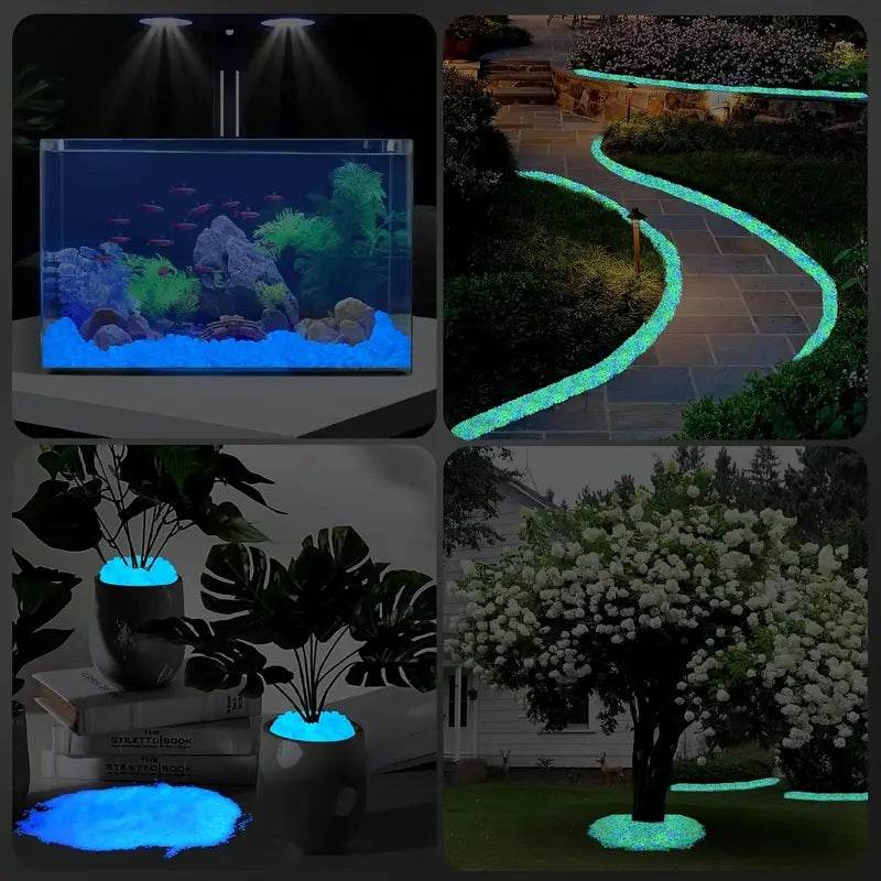 Glow in the Dark Pebbles – Luminous Stones for Garden, Path, Lawn & Aquarium Decor - CartRare