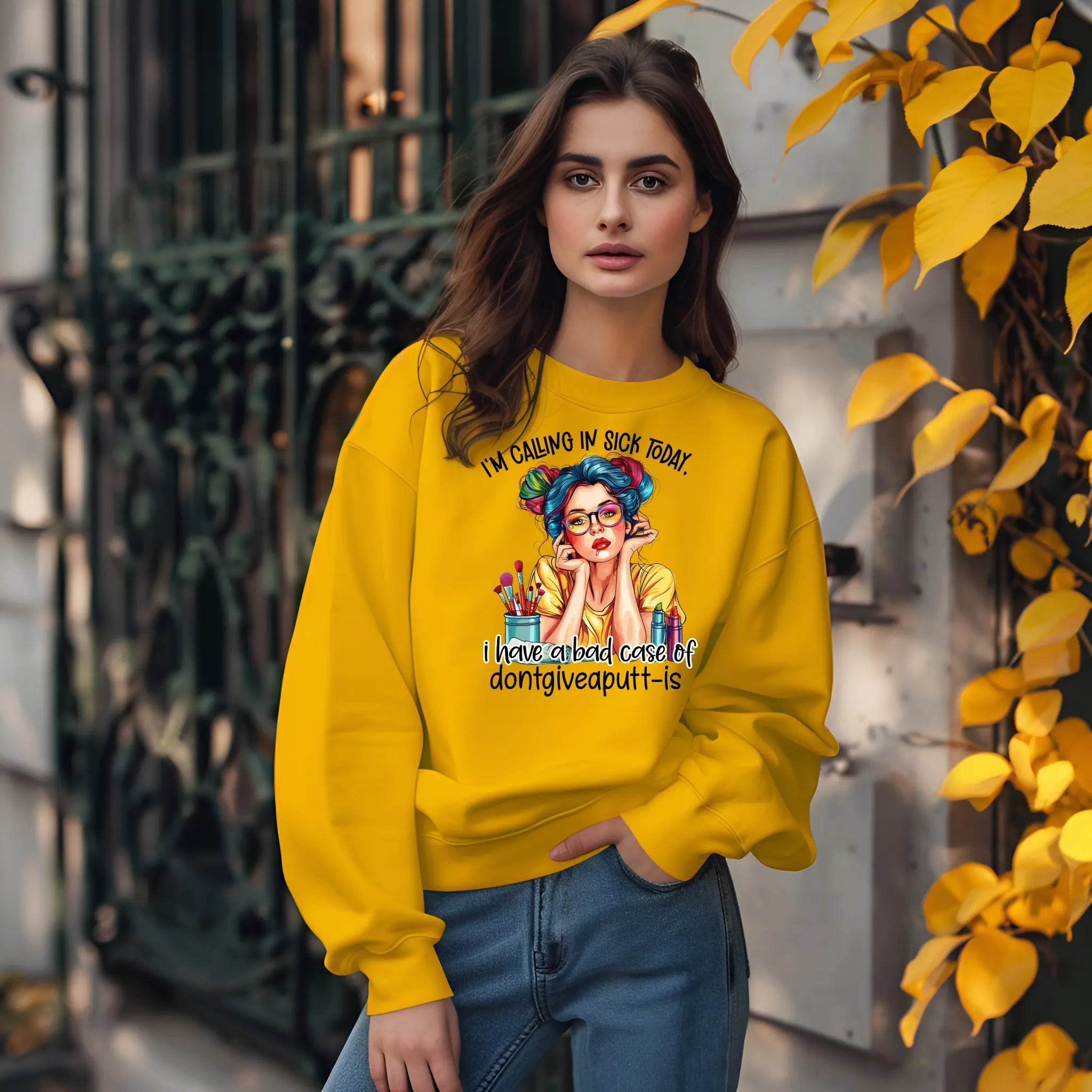 I’m Calling in Sick Today Funny Sweatshirt – Don’t Give a Putt Pullover - CartRare