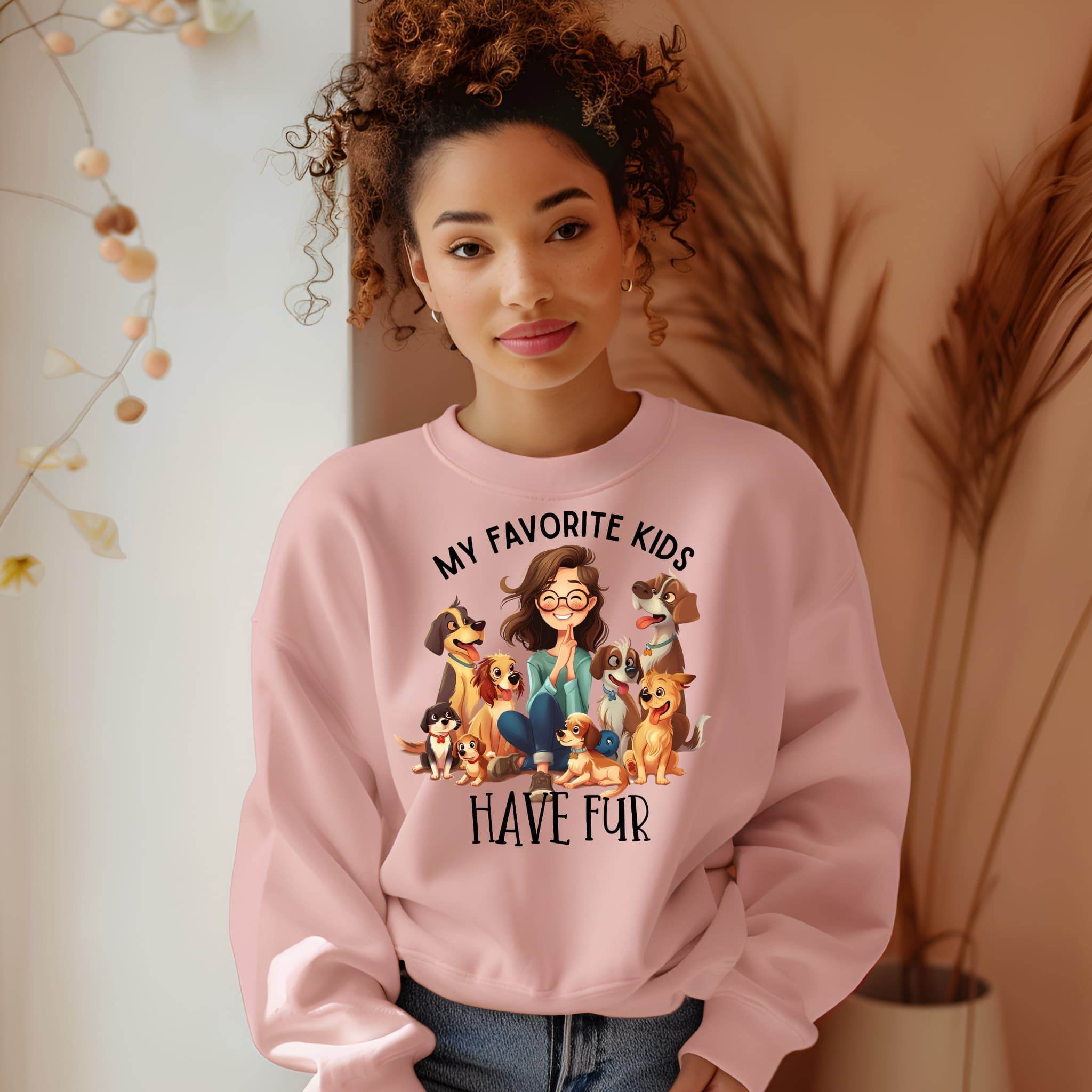 My Favorite Kids Have Fur Sweatshirt – Cozy Pet Lover Pullover - CartRare