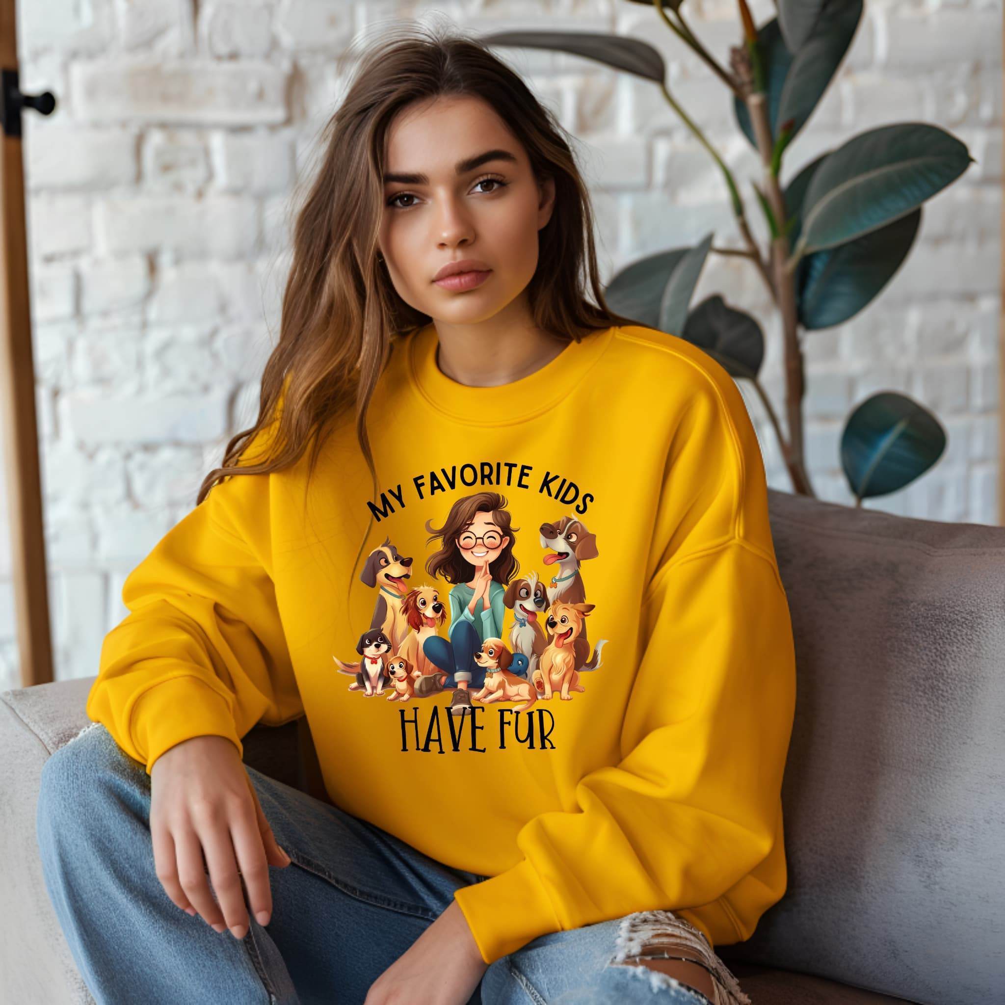 My Favorite Kids Have Fur Sweatshirt – Cozy Pet Lover Pullover - CartRare