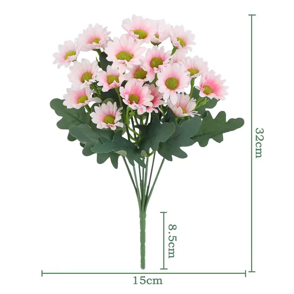 SunsetBloom Everlasting Outdoor Mums – Lifelike Artificial Flowers for Garden & Patio Decor - CartRare