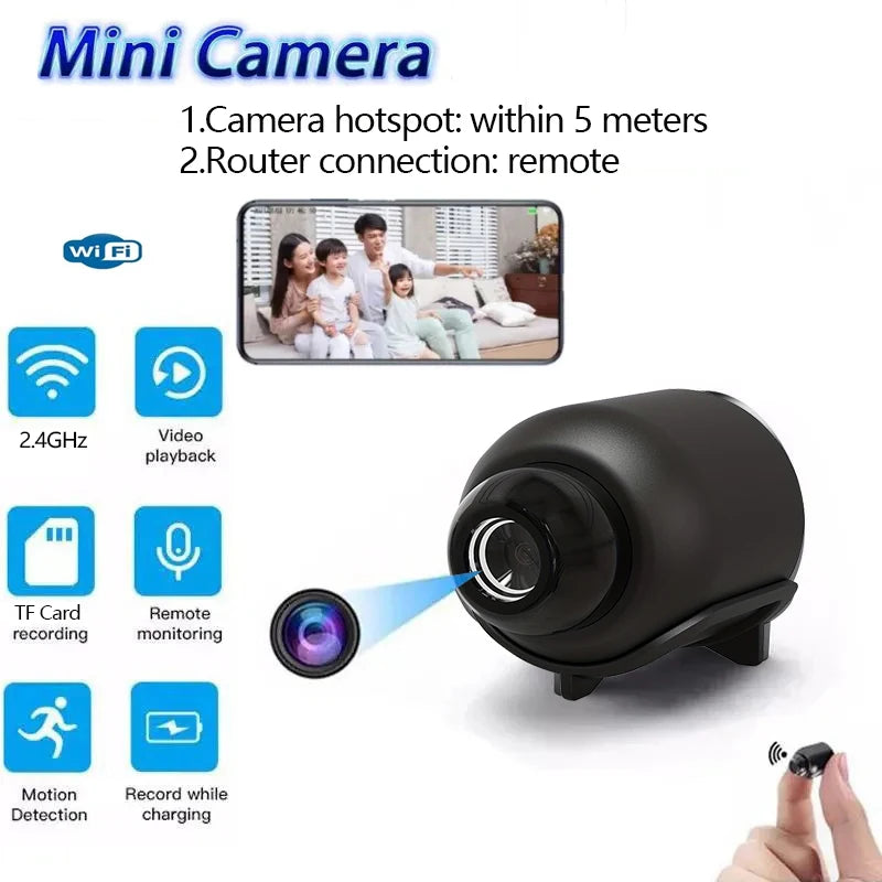 Mini WiFi Camera – HD Wireless Security Camera with Night Vision & Motion Detection