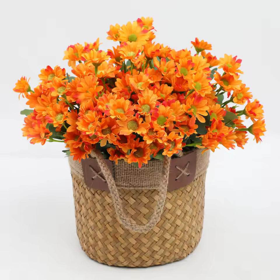 SunsetBloom Everlasting Outdoor Mums – Lifelike Artificial Flowers for Garden & Patio Decor - CartRare