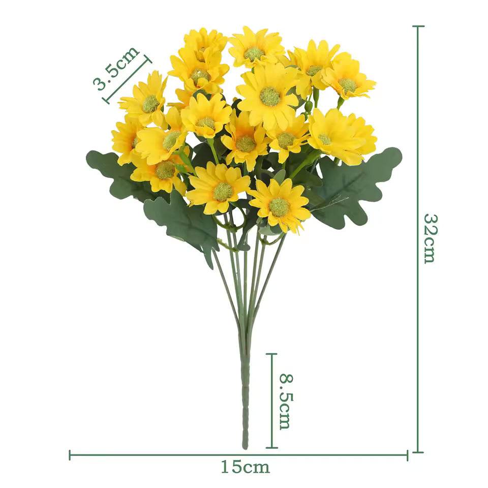 SunsetBloom Everlasting Outdoor Mums – Lifelike Artificial Flowers for Garden & Patio Decor - CartRare