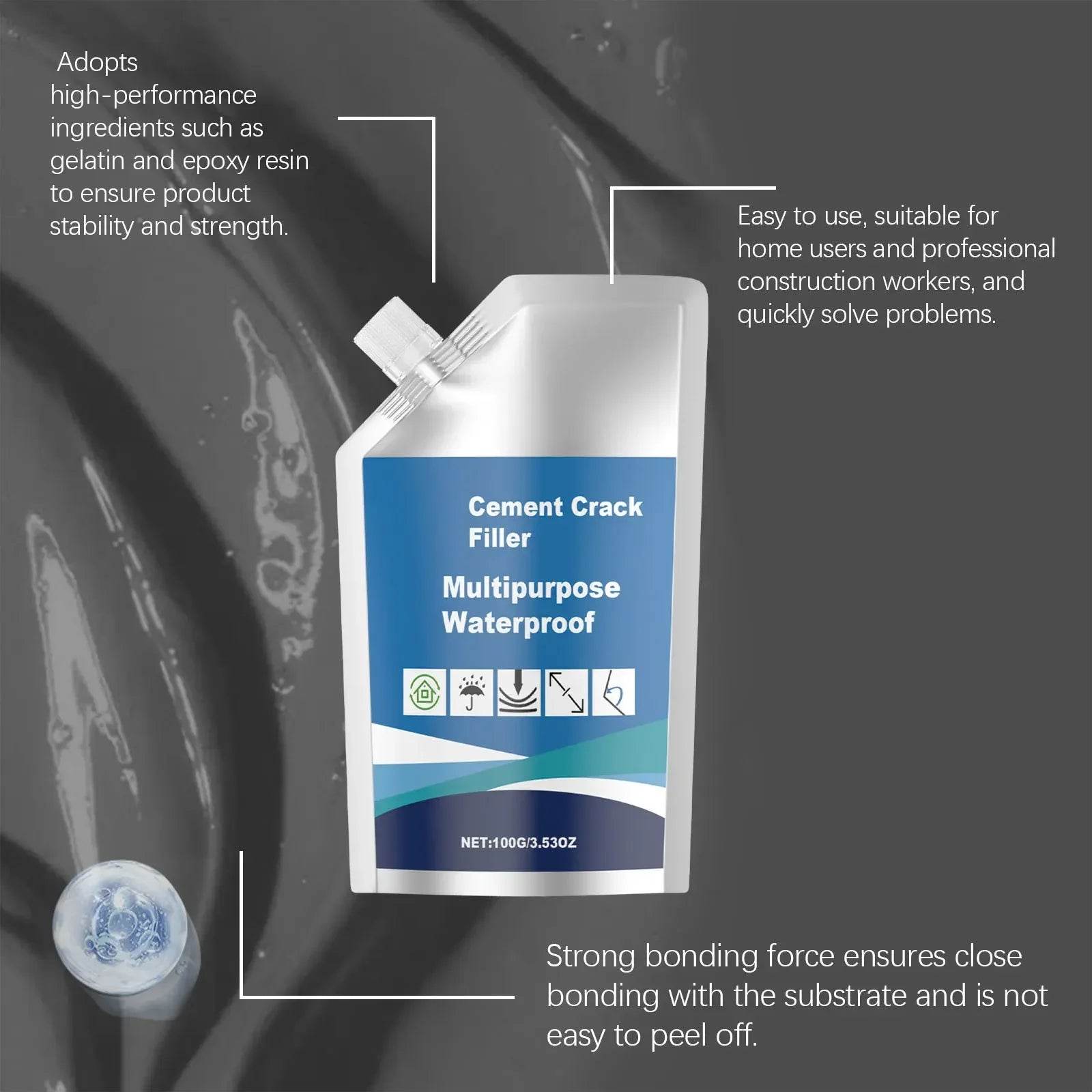 Waterproof Concrete Crack Repair Sealant - CartRare