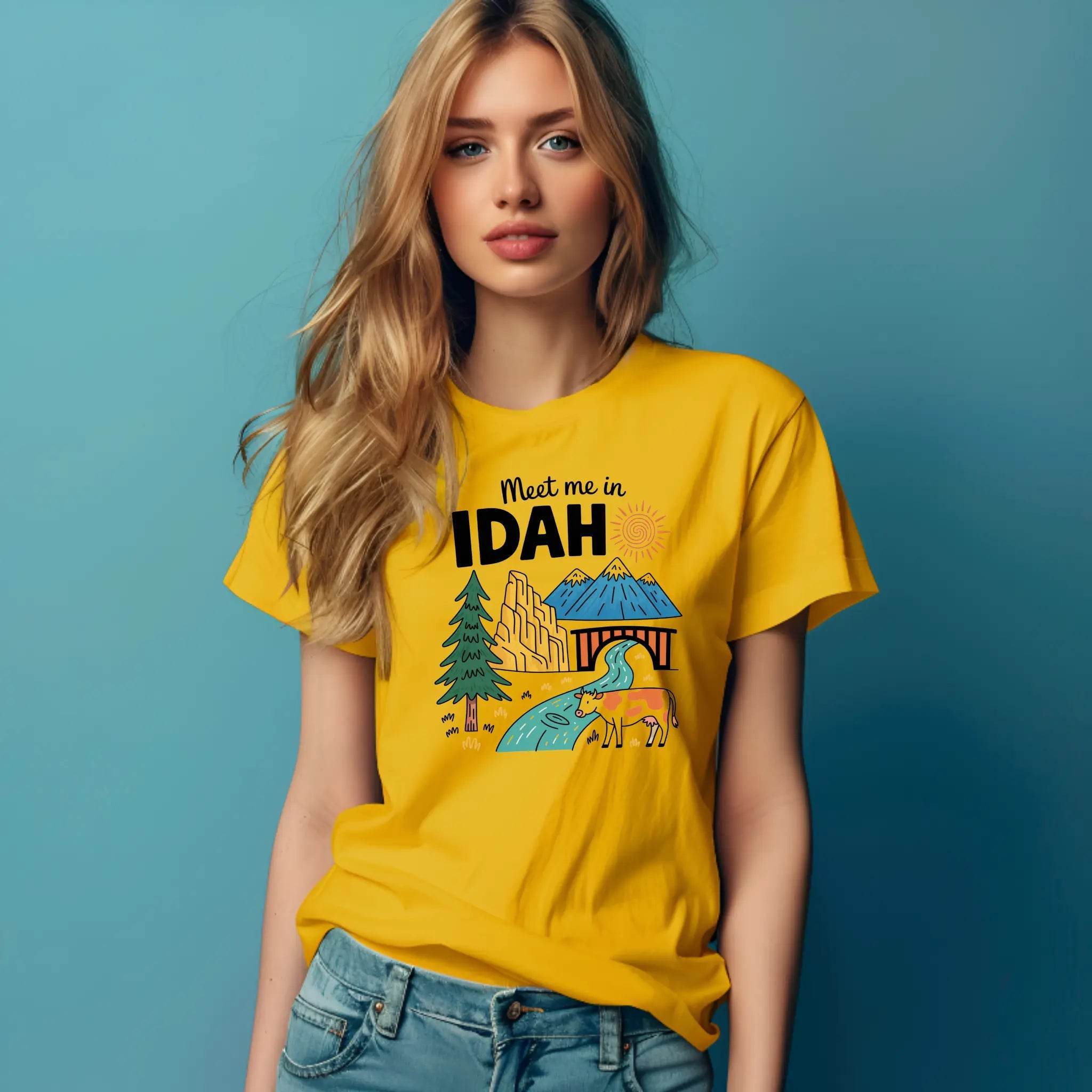 Meet Me in Idaho T-Shirt – Retro Adventure Graphic Tee - CartRare
