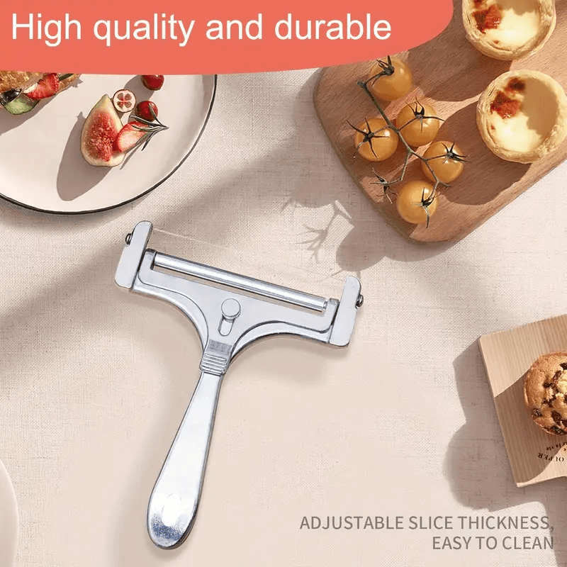 Adjustable Cheese Slicer with Wire and Rollers – Adjustable Cutter for Perfect Slices - CartRare