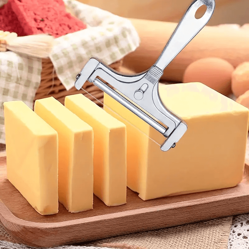Adjustable Cheese Slicer with Wire and Rollers – Adjustable Cutter for Perfect Slices - CartRare