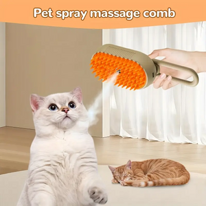 3-in-1 Electric Pet Brush – Steam Cleaner, Hair Remover & Massager for Dogs & Cats - CartRare