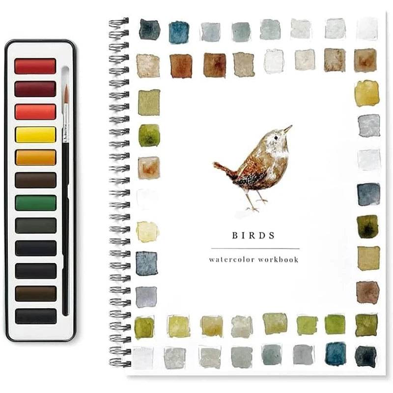 Floral Watercolor Workbook Spiral Sketchbook for Beginner Artists - CartRare