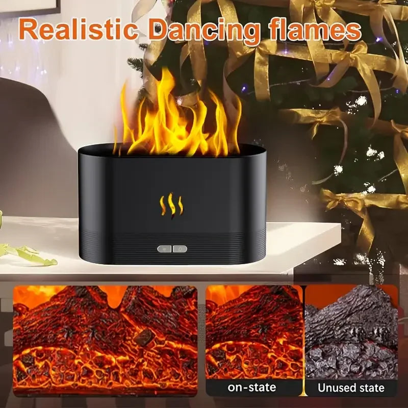 Simulated Flame Aroma Diffuser & Ultrasonic Cool Mist Maker - CartRare