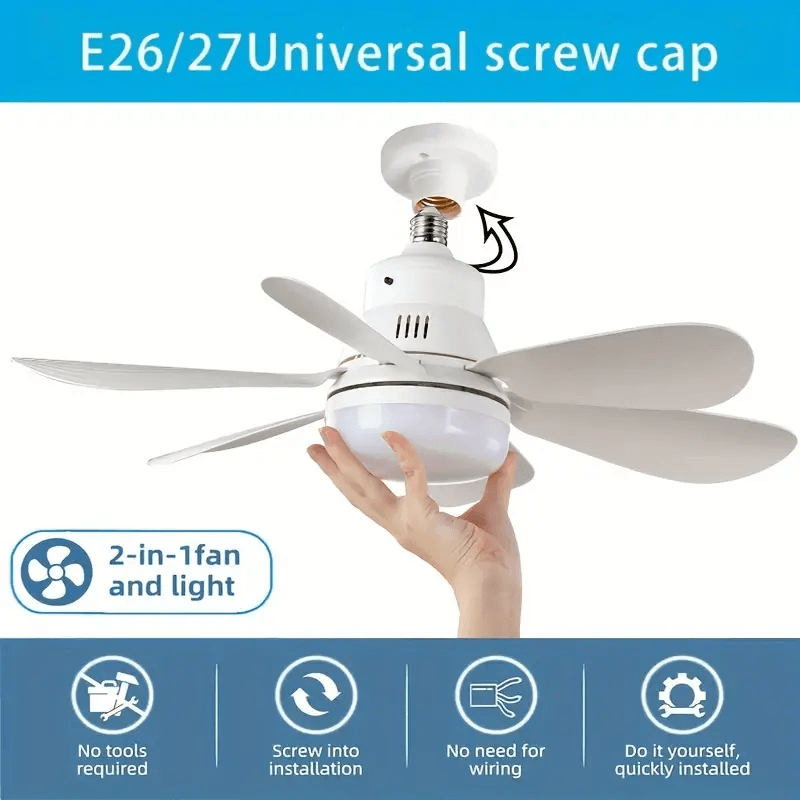 LED 30W Ceiling Fan Light with Remote Control – Dimmable E27 for Living Room, Study & Home Use (85-265V) - CartRare