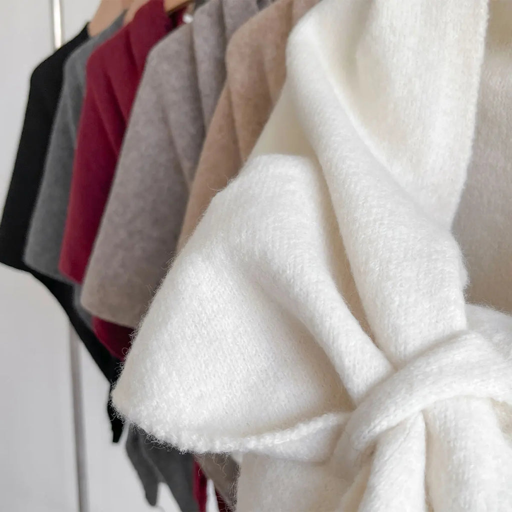 Women’s Elegant Solid Color Triangle Scarf and Casual Shawl